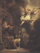 The angel leaving Tobit and his family (mk33) REMBRANDT Harmenszoon van Rijn